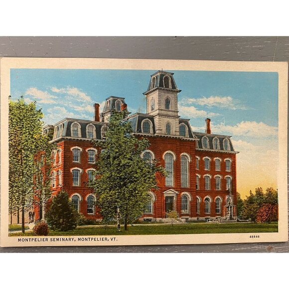 Other - VTG 30s Montpelier Seminary‎ Montpelier Vermont Postcard C.T. American Art Color